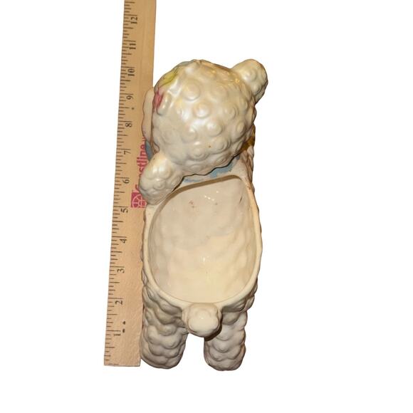 Vintage Rubens Lamb Planter Anthropomorphic Ceramic Pastel Nursery Decor Japan - Picture 12 of 12